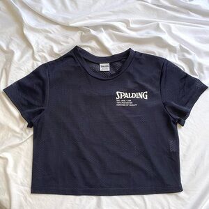 Spalding Mesh Tee in Navy